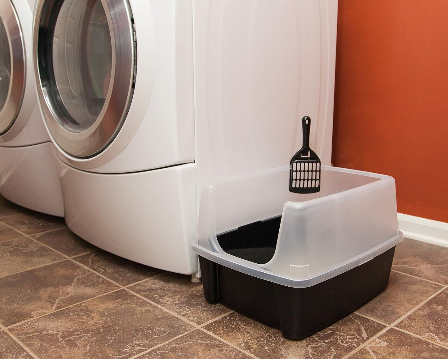 High-Sided Cat Litter Box with Scoop