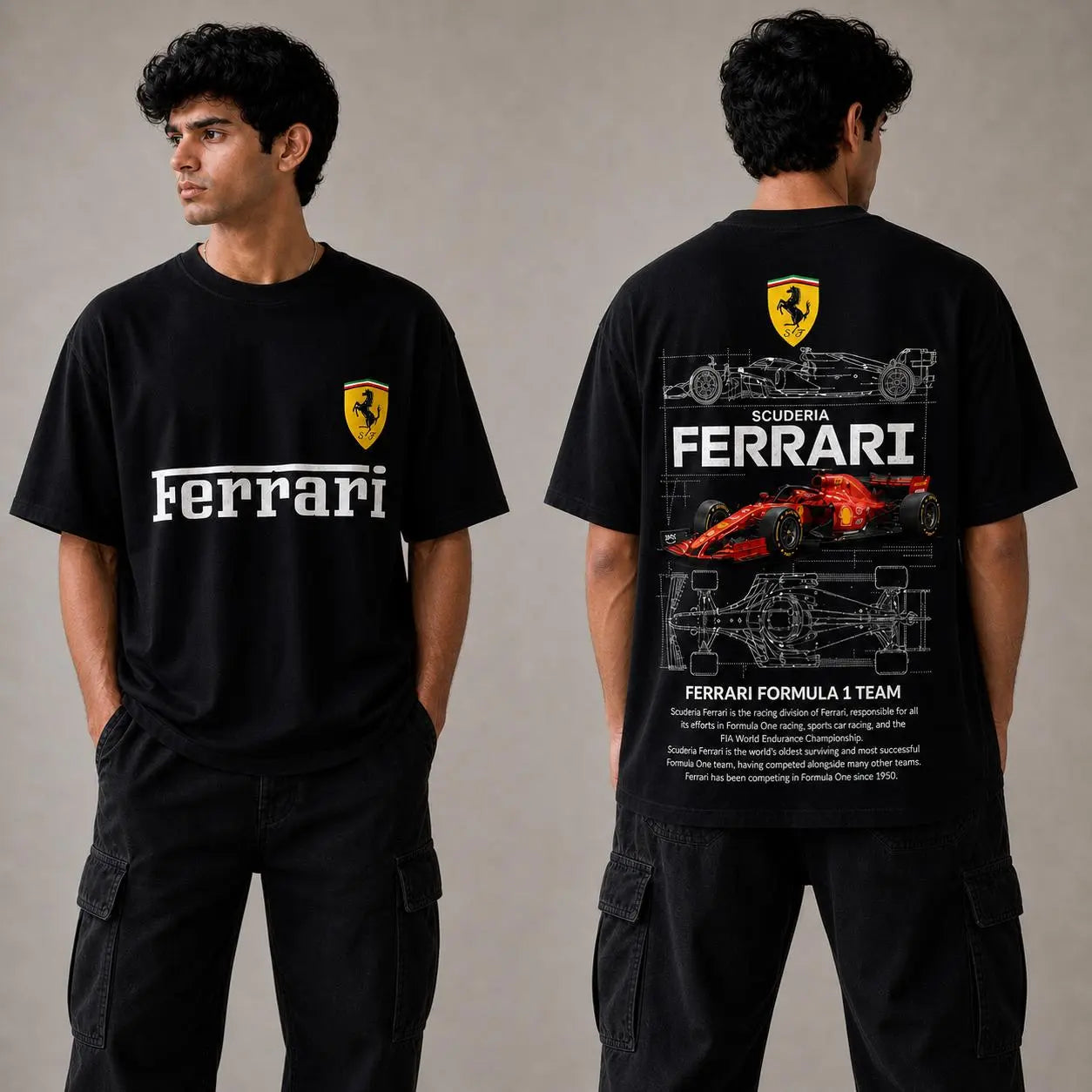 Ferrari Formula 1 Racing Oversized T-Shirt | Unisex