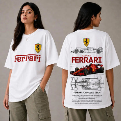 Ferrari Formula 1 Racing Oversized T-Shirt | Unisex