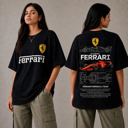 Ferrari Formula 1 Racing Oversized T-Shirt | Unisex