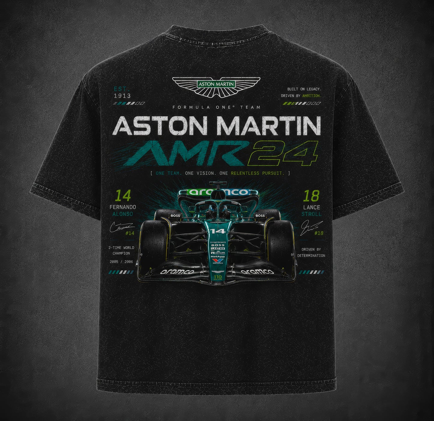 Aston Martin AMR24 Acid Wash Oversized T-Shirt | Unisex