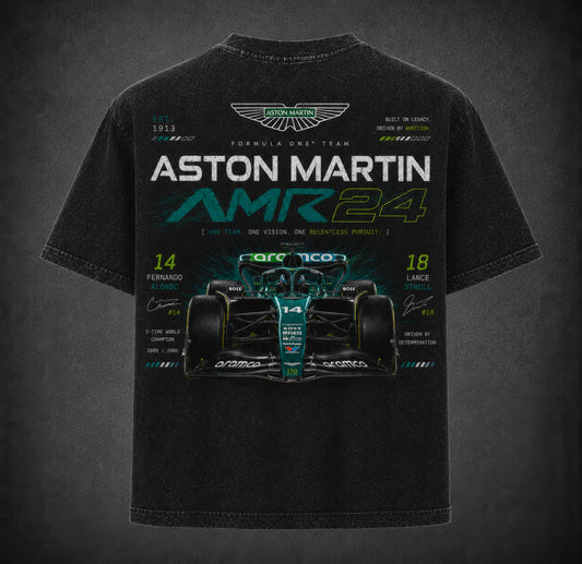 Aston Martin AMR24 Acid Wash Oversized T-Shirt | Unisex