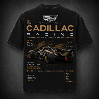 Cadillac F1 Team Acid Wash Oversized T-Shirt | Unisex