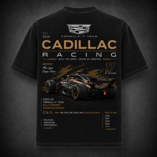 Cadillac F1 Team Acid Wash Oversized T-Shirt | Unisex